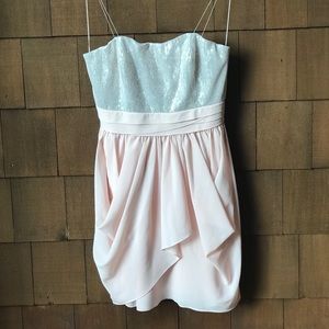 Strapless Pink Cocktail Dress